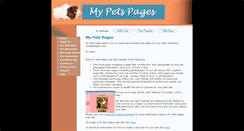 Desktop Screenshot of mypetspages.com