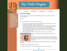 Tablet Screenshot of mypetspages.com